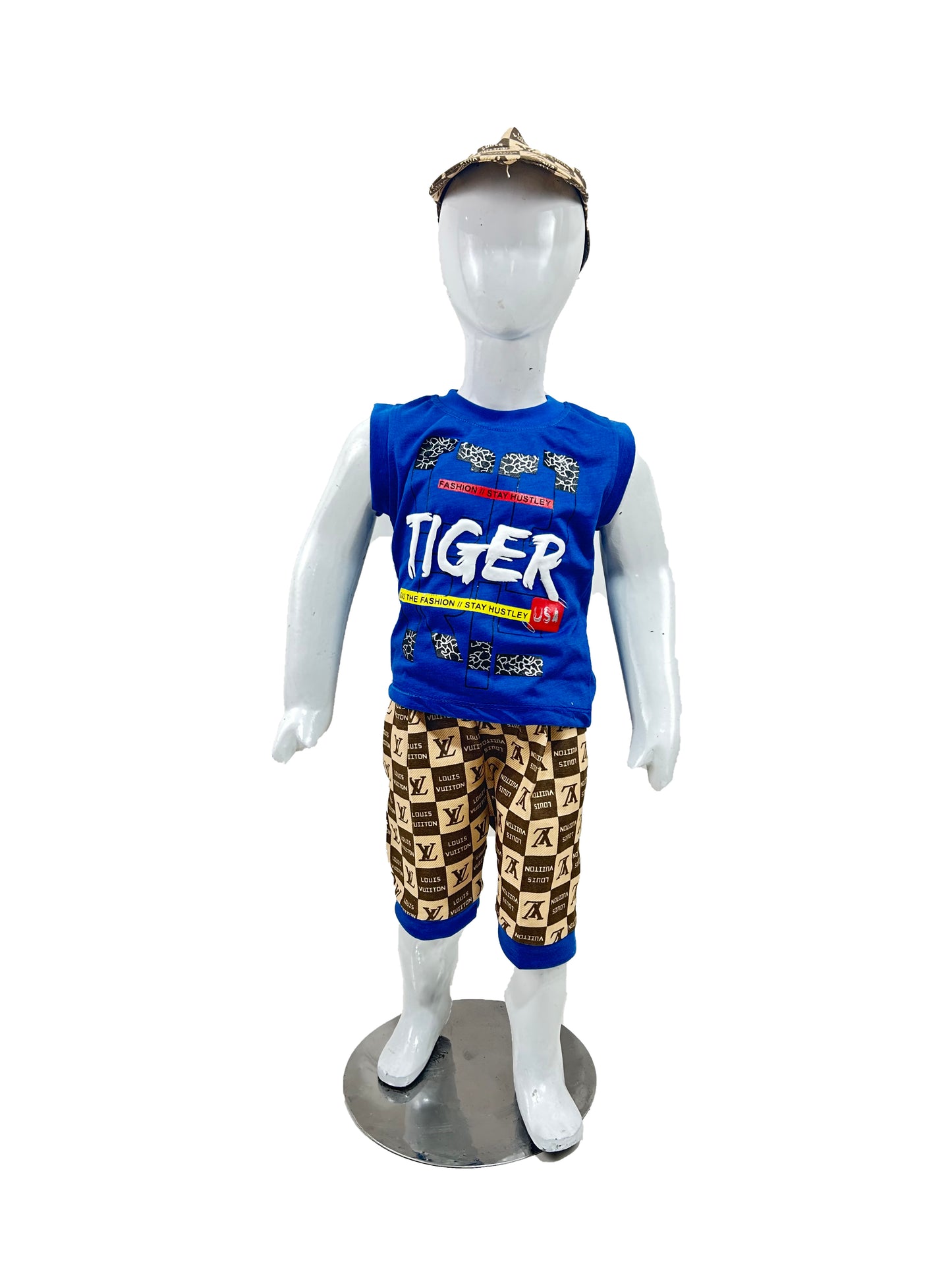 1Yr - 4Yrs RZ Kids Suit Tiger Blue BS419 (With Cap)