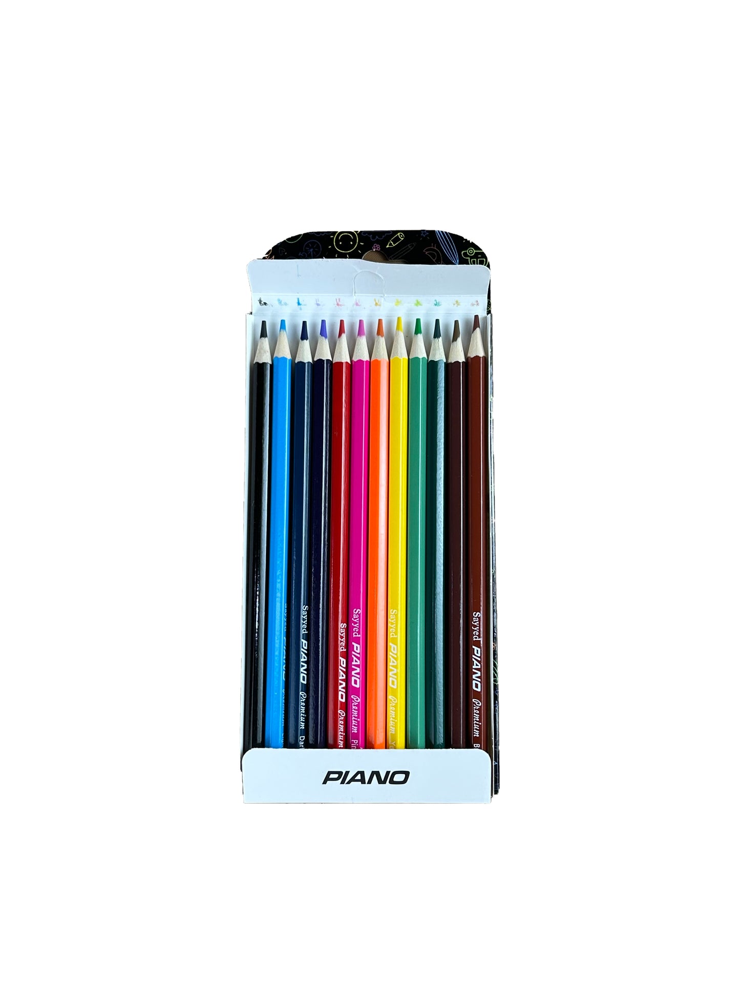 Piano Premium Color Pencils Pack of 12 PB115
