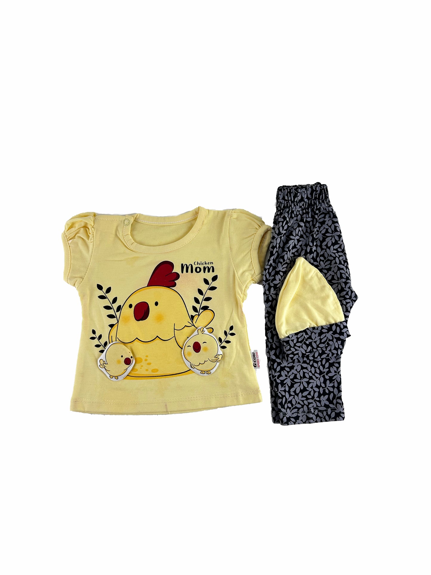 0Mth - 3Mth ZG Chicken Mom Baby Suit Yellow For Newborn NBS421