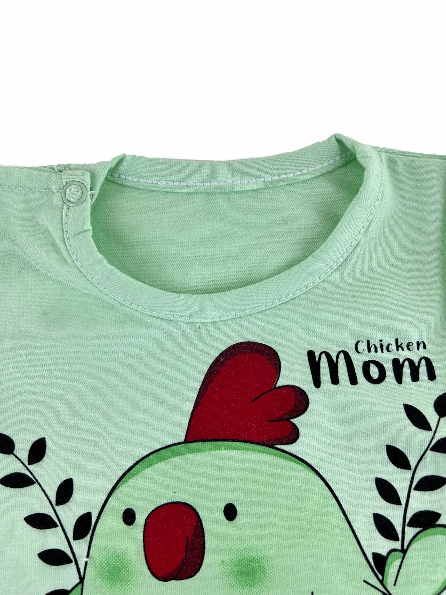 0Mth - 3Mth ZG Chicken Mom Baby Suit GreenFor Newborn NBS423