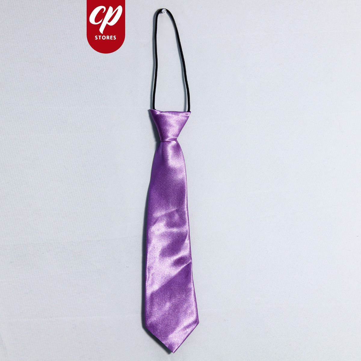 Boys Elastic Tie 9.5 Inches Purple