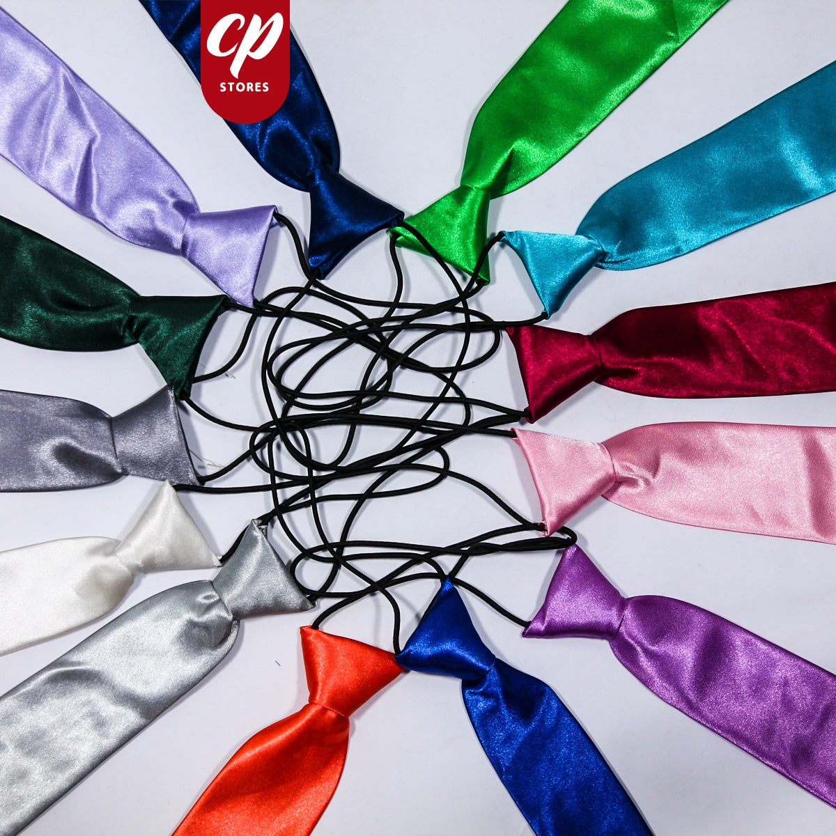 Boys Elastic Tie 9.5 Inches Purple