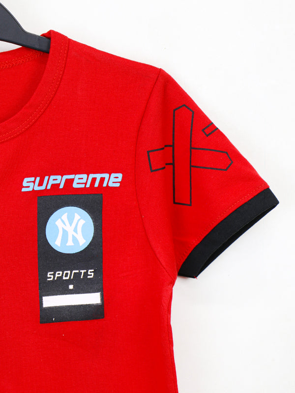 ATT Boys T-Shirt 5 Yrs - 10 Yrs X-U Red