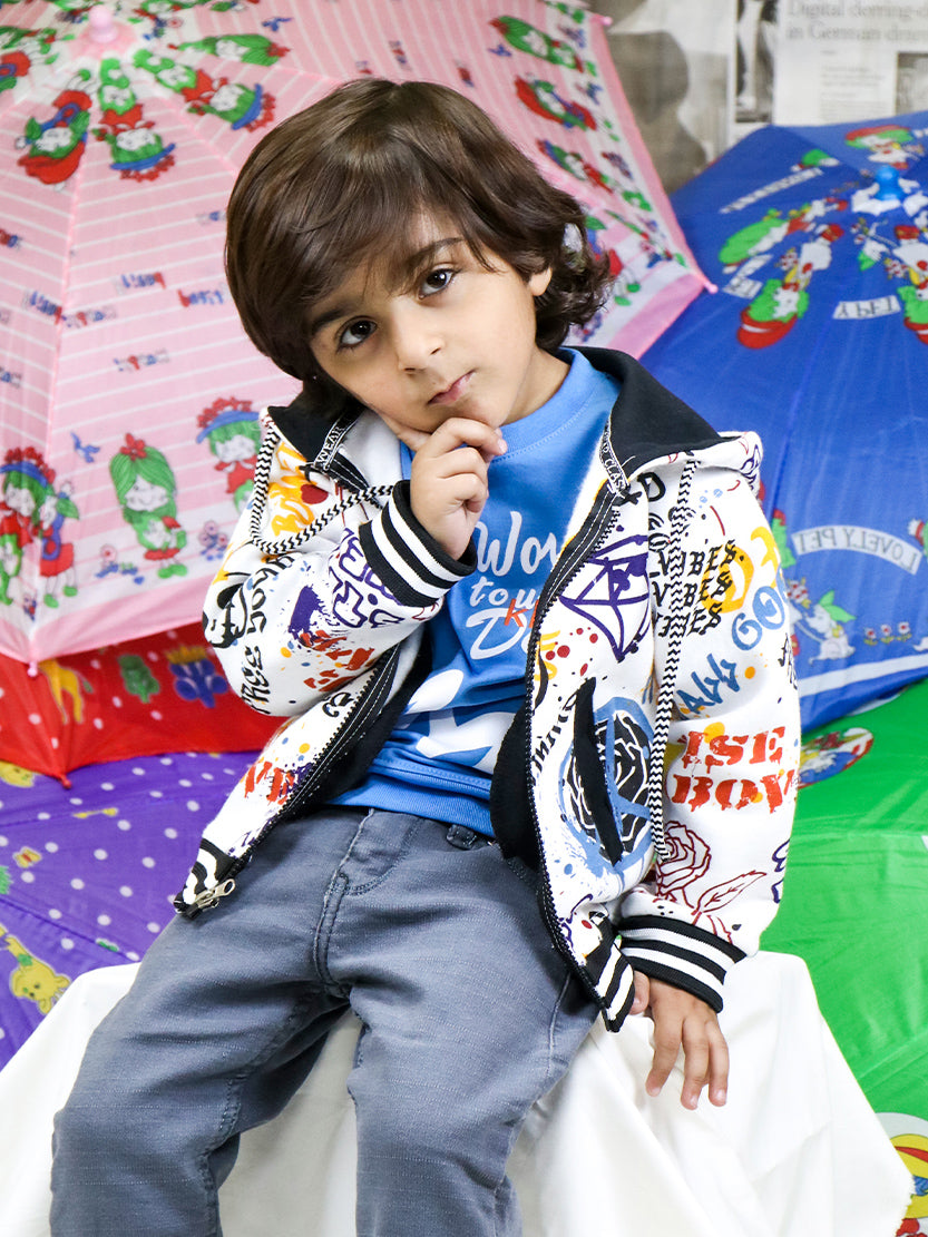 Kids Upper 2 Yrs - 9 Yrs Printed Hustle Harder