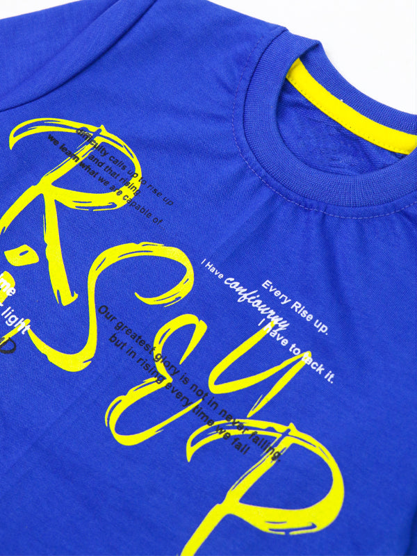 SK Boys T-Shirt 2Yrs - 10Yrs RiseUp Blue