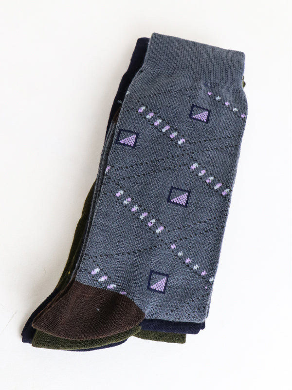 Pack of 3 Socks for Men Multicolor