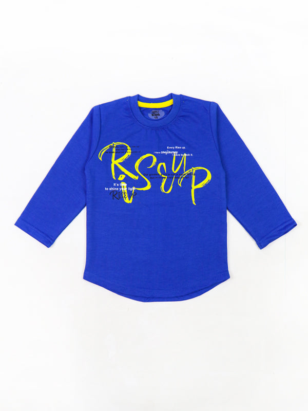 SK Boys T-Shirt 2Yrs - 10Yrs RiseUp Blue