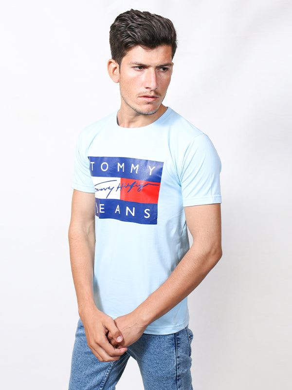 MM Men's Printed T-Shirt TOM Light Blue