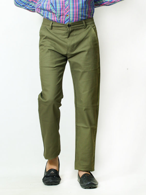 Cotton Chino Pant For Men Moss Green MCP11