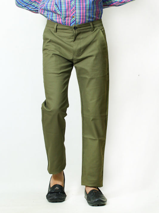 Cotton Chino Pant For Men Moss Green MCP11