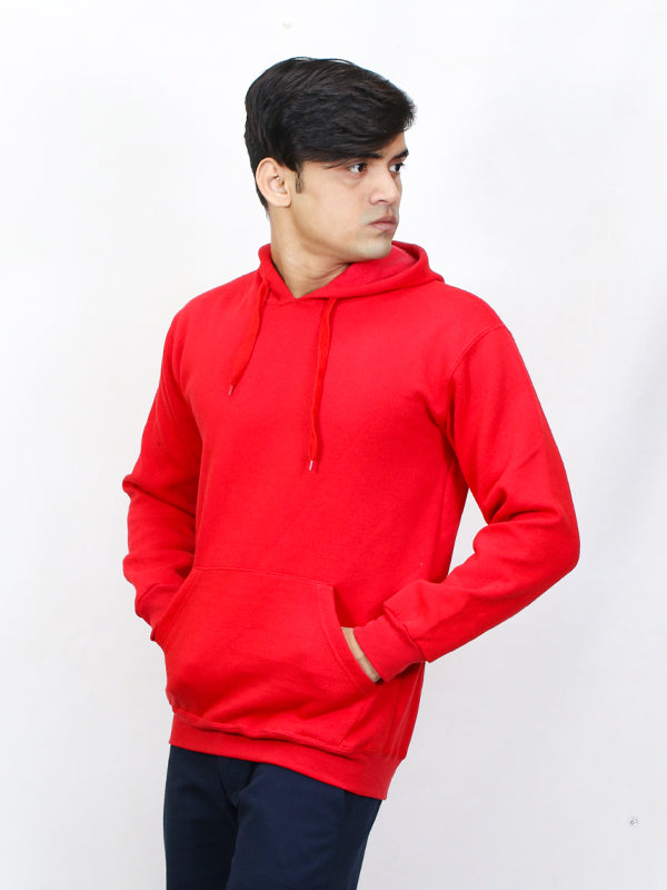 Plain red cheap hoodie mens