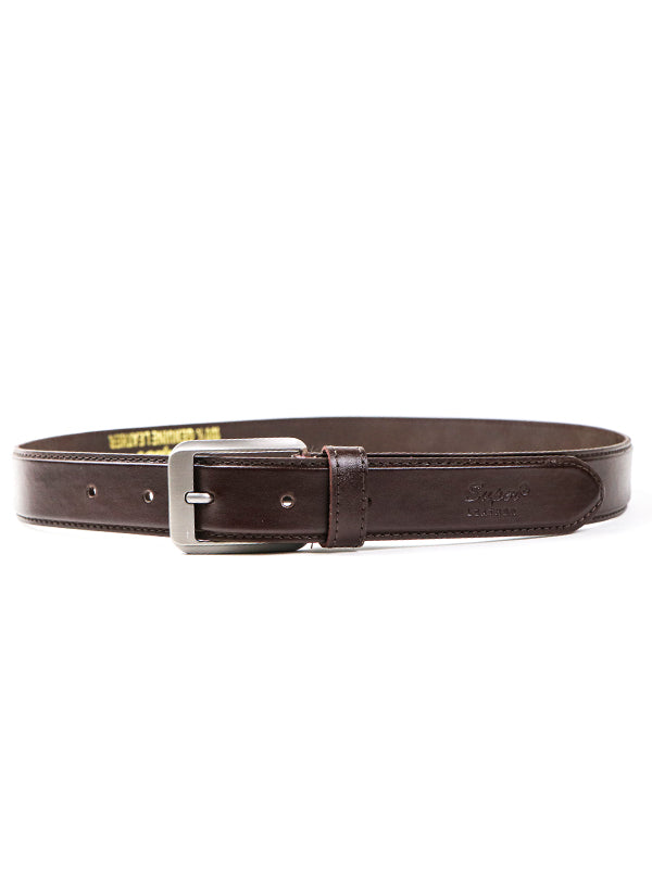 Men's Classic Stitched Belt Brown