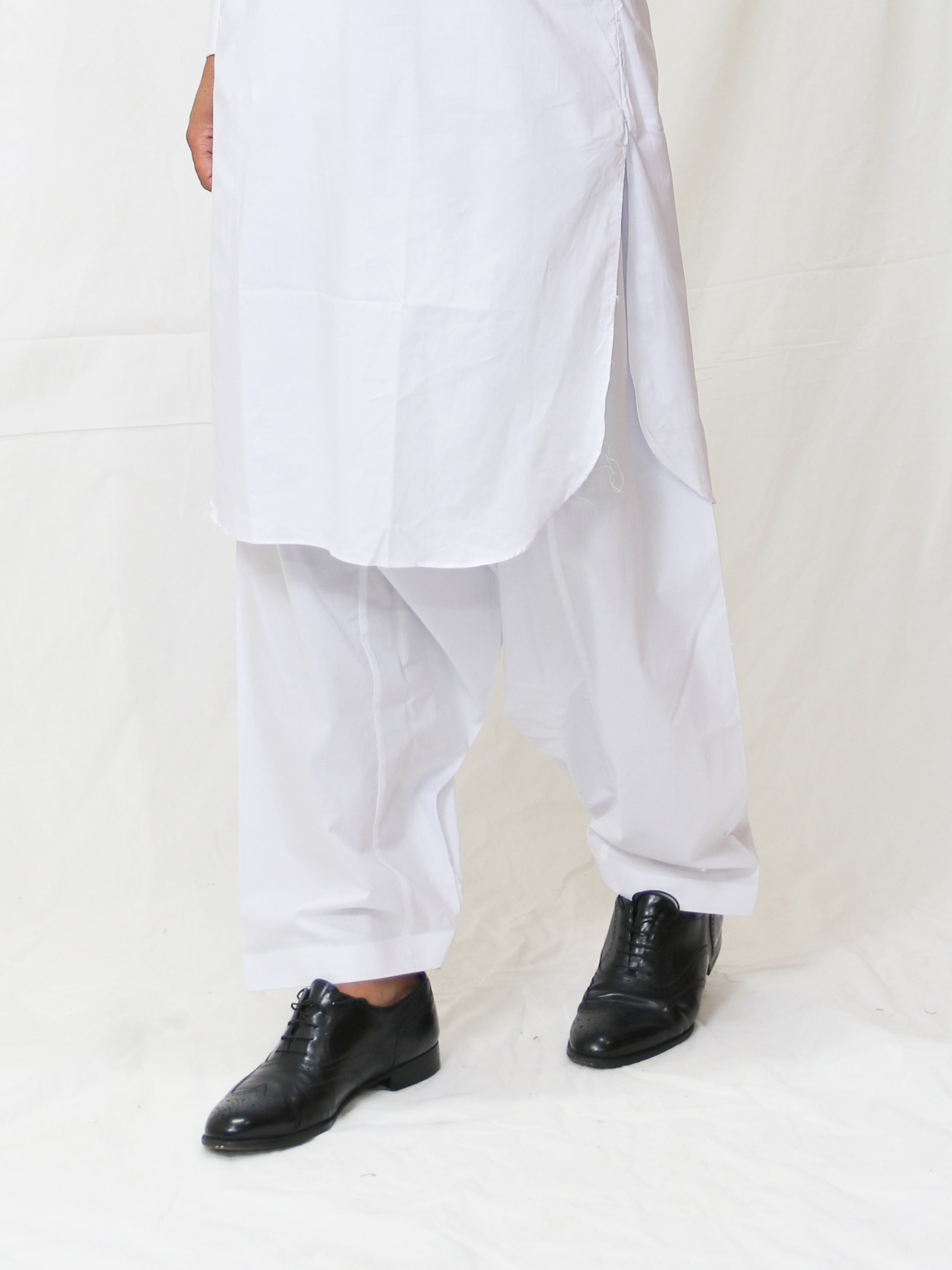 Shalwar Kameez Kurta Pajama Shoes Image Off White Soft Cotton
