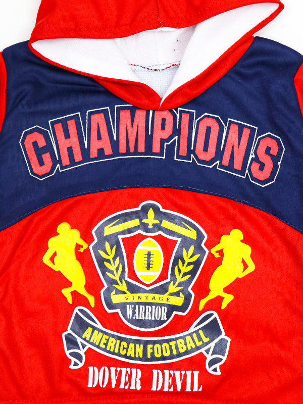 SF Kids Hooded Full Sleeve Suit 1Yr - 4Yrs Champions Red