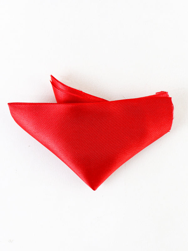 Plain Pocket Square for Men's Red