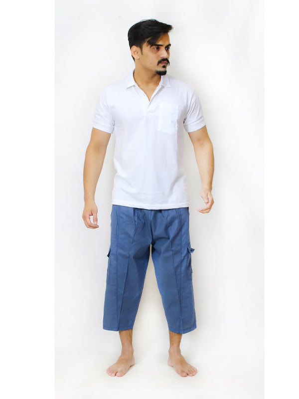 MS89 Men's Cargo 3-QTR Short Sea Blue