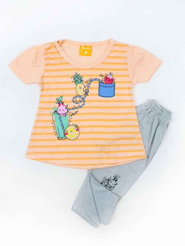 RG Girls Suit 1 Yr - 4 Yrs Splash Light Orange