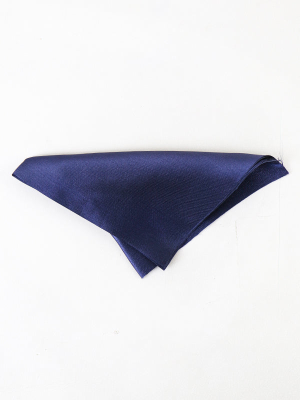 Plain Pocket Square for Men's Navy Blue