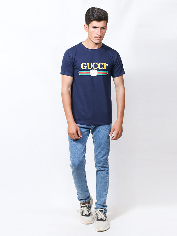 MM Men's Printed T-Shirt GUC Navy Blue