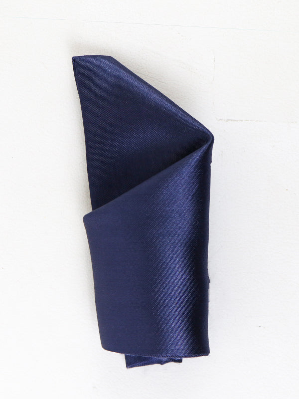 Plain Pocket Square for Men's Navy Blue