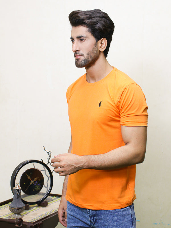MM Men's Round Neck T-Shirt Orange
