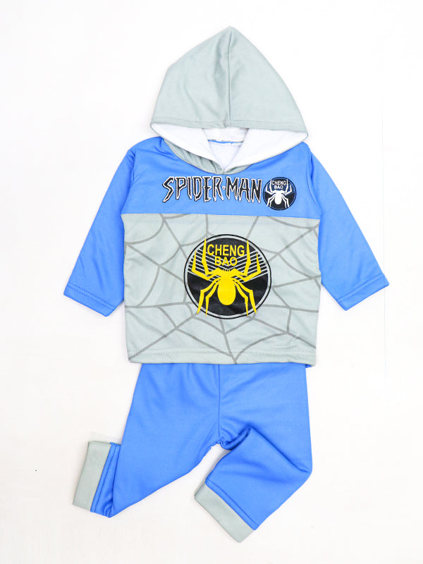 SF Kids Hooded Full Sleeve Suit 1Yr - 4Yrs SM Blue