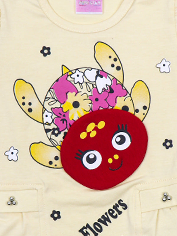 BG Girls Suit 1 Yr - 4 Yrs Flowers Light Yellow