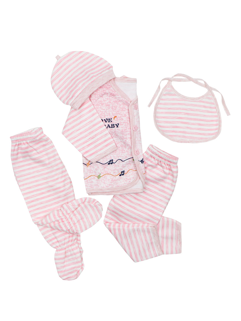 Newborn Suit 5Pc Set 0 Mth - 4 Mths Love Baby