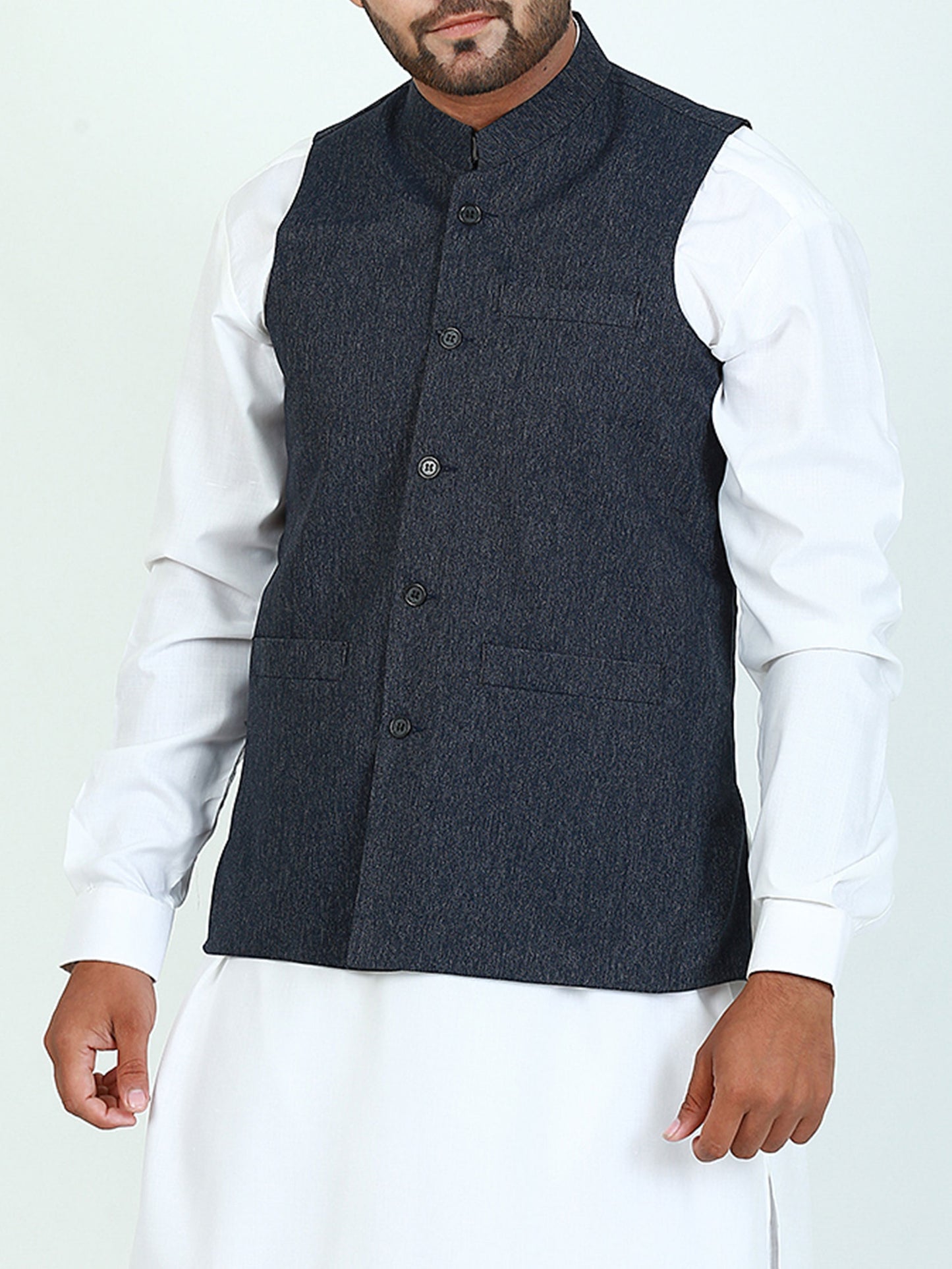 Waistcoat for Men Hex Blue