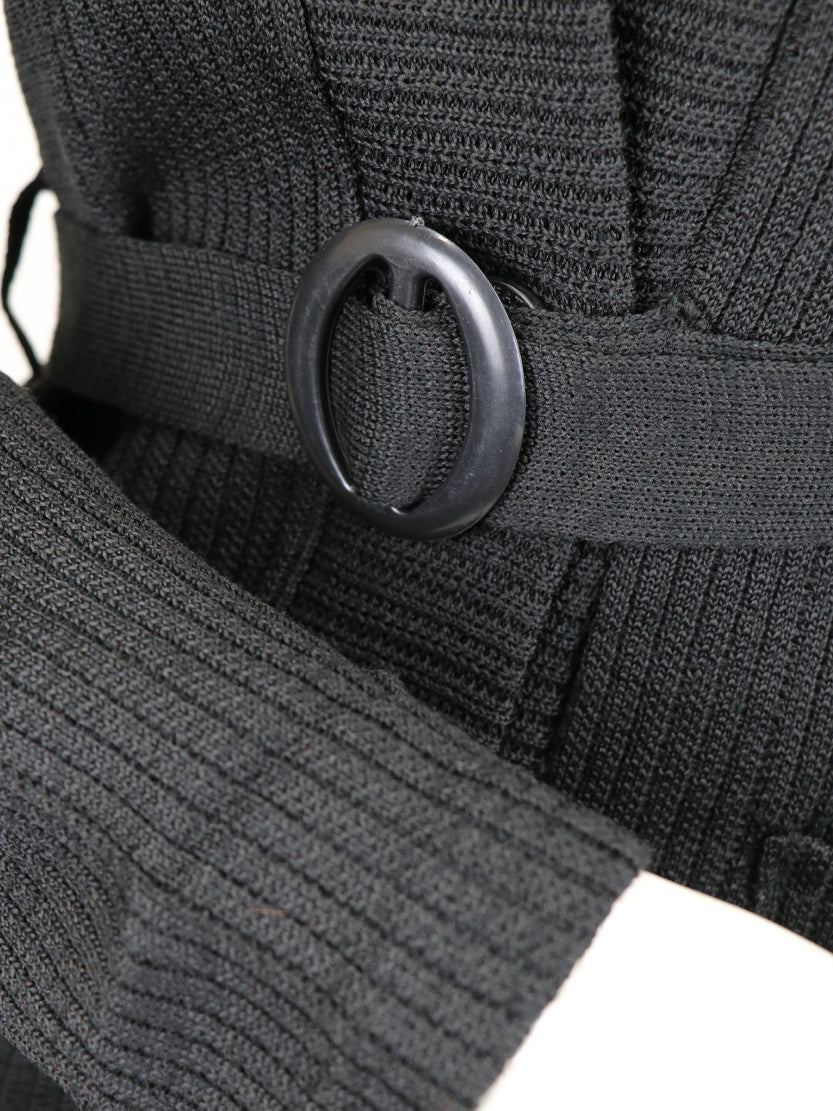 Women Full Sleeves Sweater Short Black
