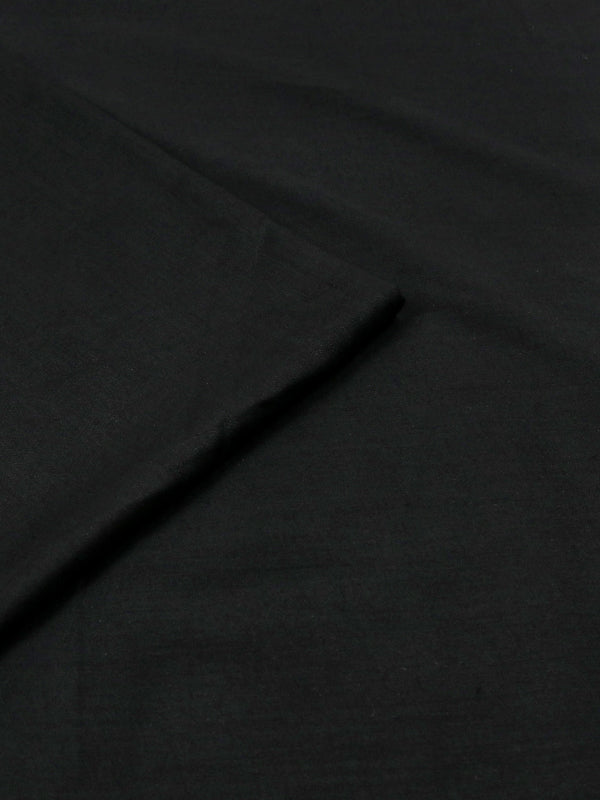 Men's Unstitched Kameez Shalwar Fabric Plain Black MUF48