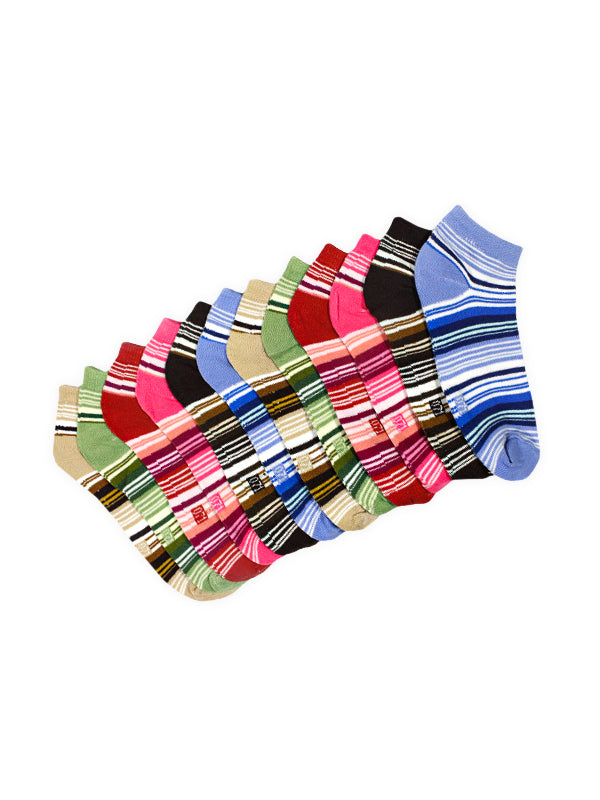 Pack of 6 Ankle Socks for Women Multicolor & Multidesign