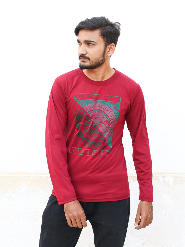 SF Men's Full Sleeve T-Shirt Away Red