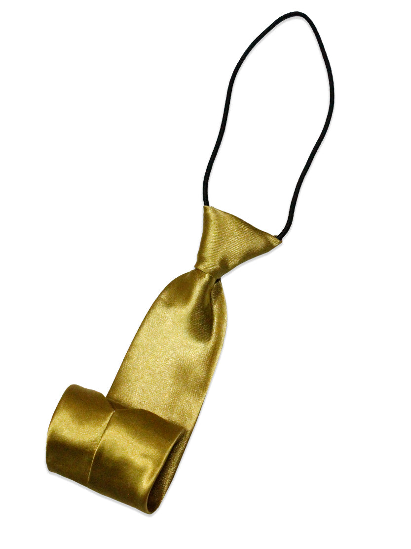 Boys Elastic Tie 9.5 Inches Golden