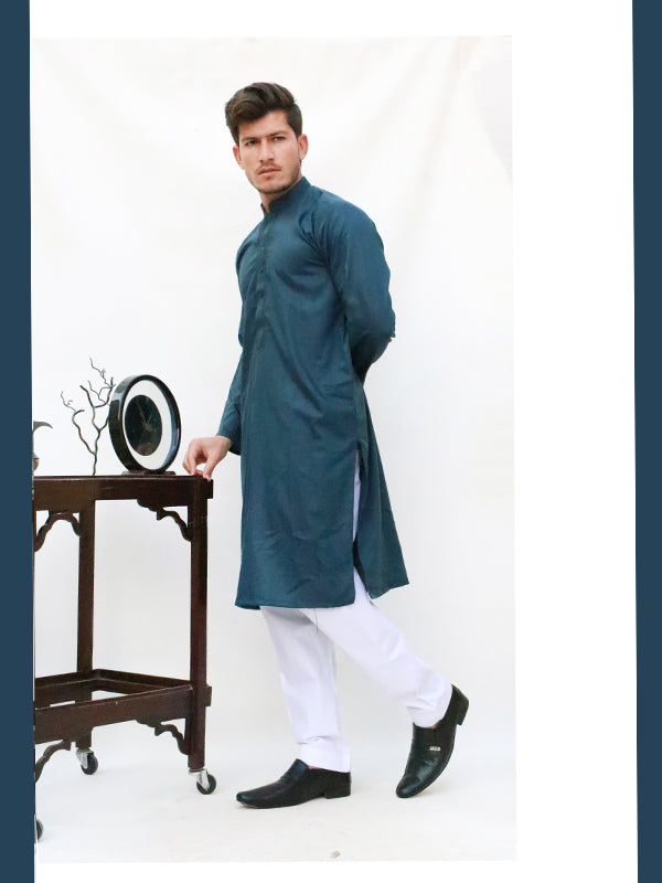 Men's Festive Maluki Kurta Sea Green
