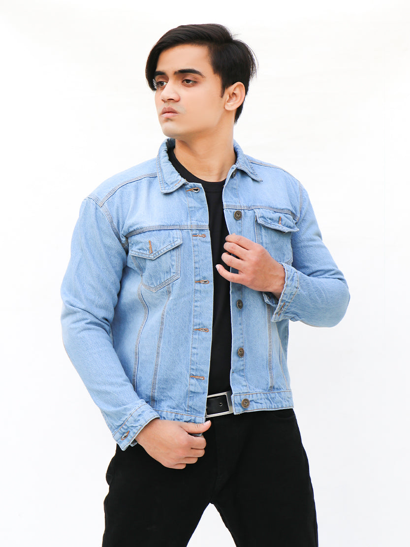 Men's Denim Jacket Faded Sky Blue
