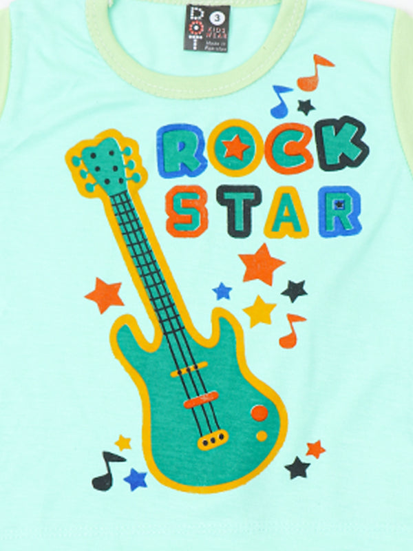 HG Newborn Baba Suit 3Mth - 9Mth Rock Star Light Ferozi