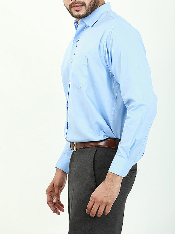 Men's Formal Dress Shirt Plain Sky Blue