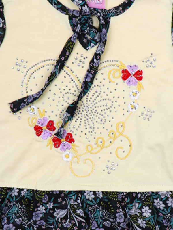 BG Girls Suit 1 Yr - 4 Yrs Heart Light Yellow