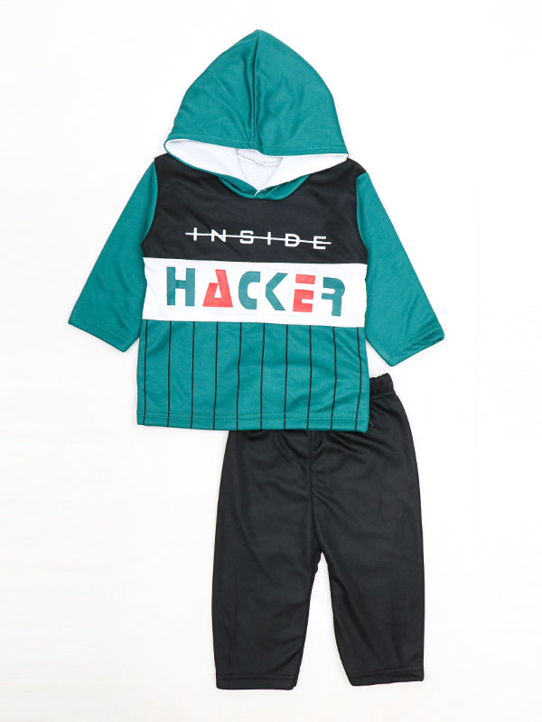 SF Kids Hooded Full Sleeve Suit 1Yr - 4Yrs HKR Green