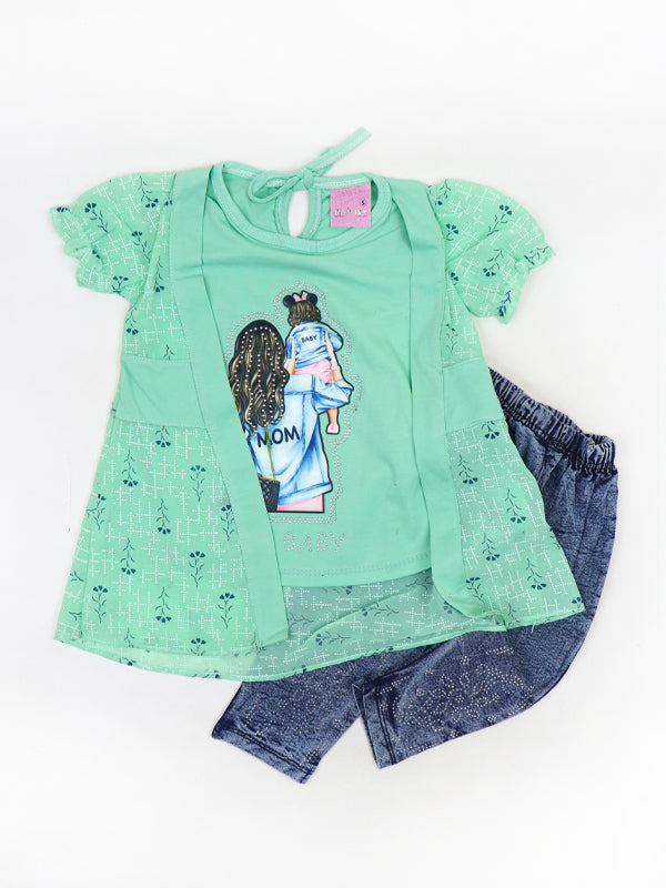 BG Girls Suit 1Yr - 4Yrs Mom Green