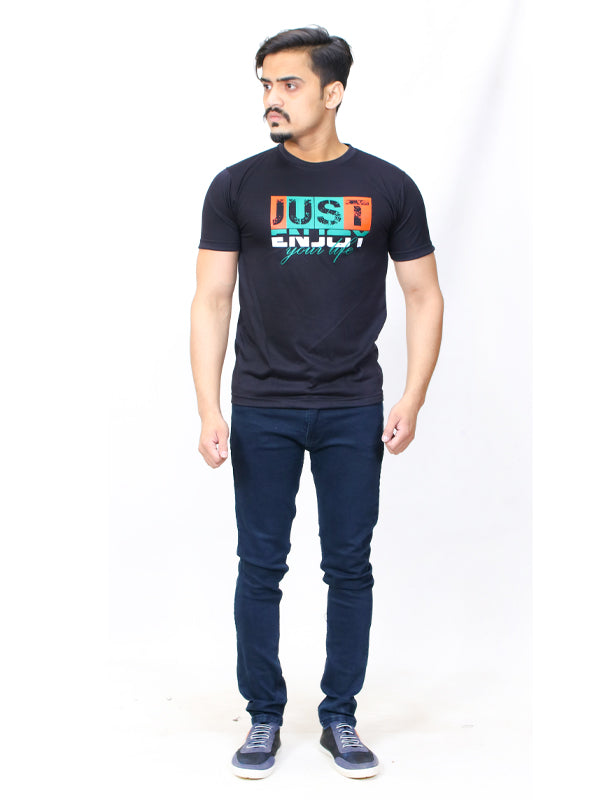 M Men's T-Shirt Enjoy Black