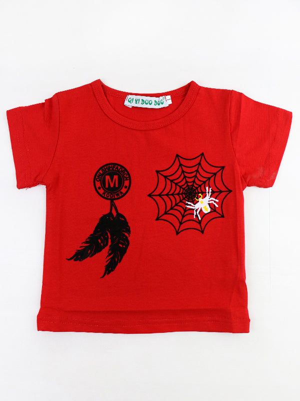Newborn Printed T-Shirt 2Mth - 7Mth Spider Red