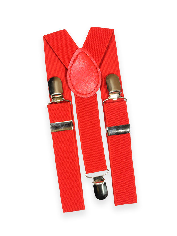 Suspenders Gallus for Kids Bright Red