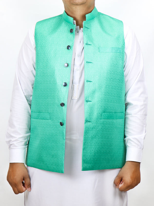 Festive Waistcoat for Men Goblin Green