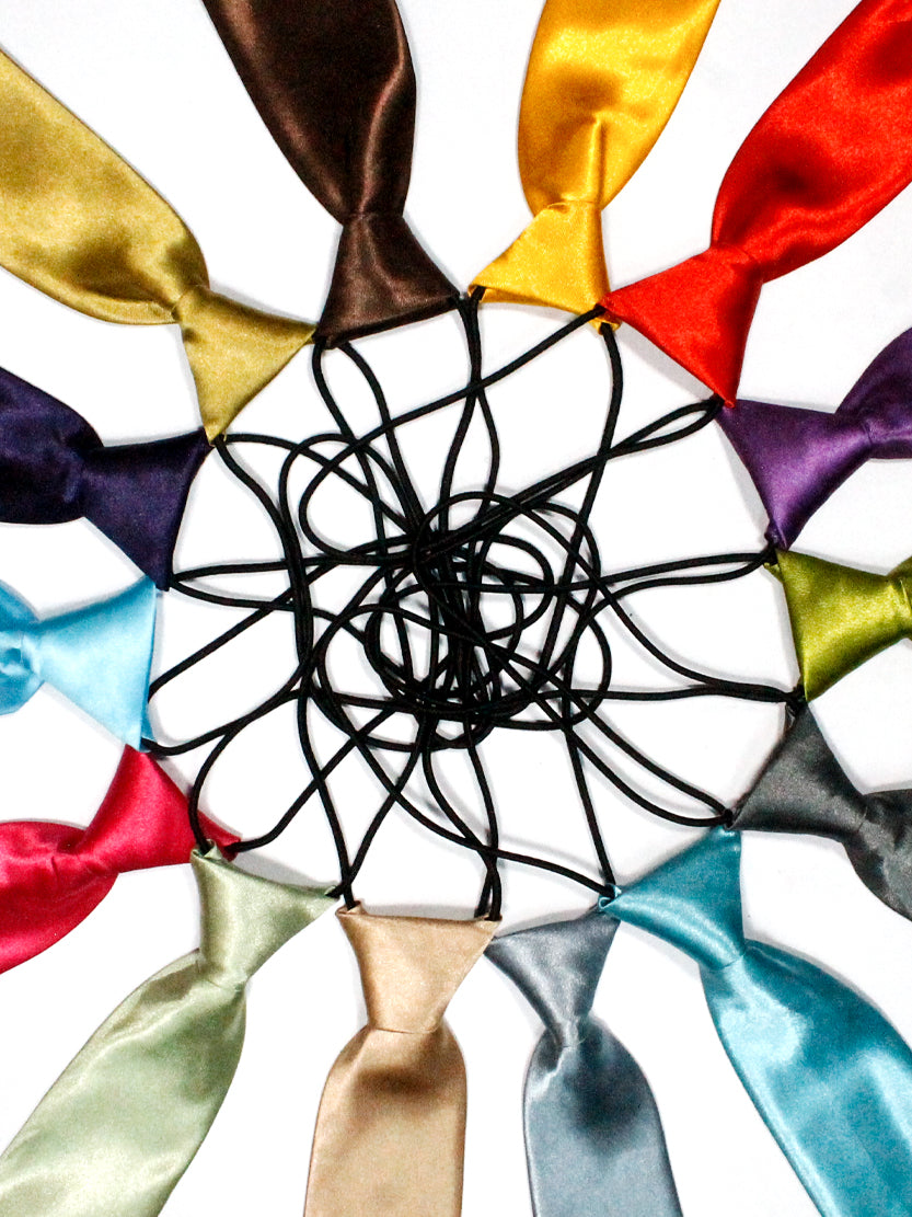 Boys Elastic Tie 9.5 Inches Golden