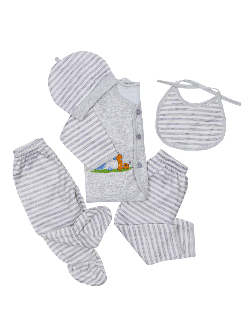 Newborn Suit 5Pc Set 0 Mth - 4 Mths Happy Baby