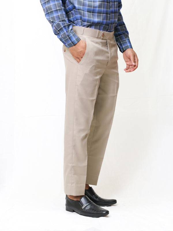 MWF18 Men's Wrinkle-Free 100% Cotton Trouser Beige