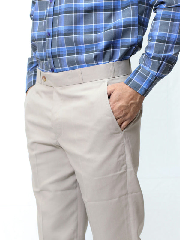 MWF18 Men's Wrinkle-Free 100% Cotton Trouser Beige