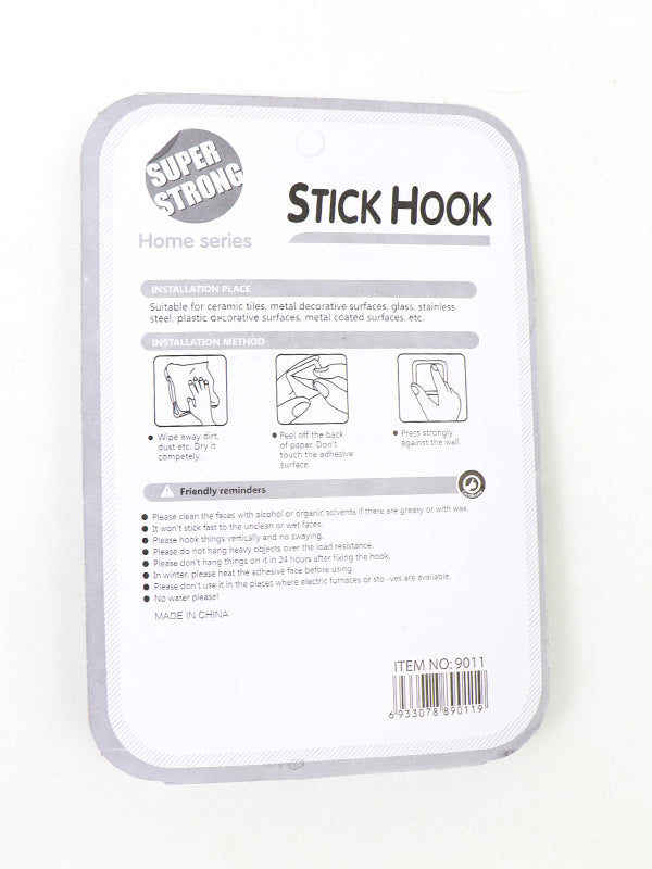 Pack of 3 Stick Hooks Multicolor & Multidesign